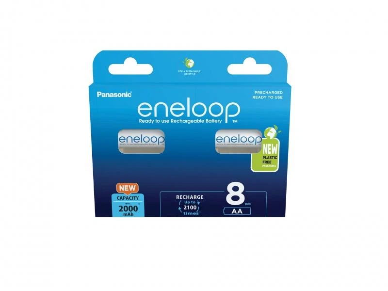 Panasonic Eneloop 8-ių AA baterijų pakuotė