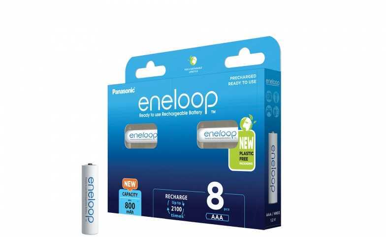 Įkraunamos baterijos Panasonic ENELOOP BK-4MCDE/8HH, 800 mAh, 2100 (8xAAA)