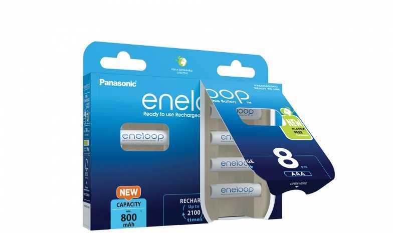Įkraunamos baterijos Panasonic ENELOOP BK-4MCDE/8HH, 800 mAh, 2100 (8xAAA)