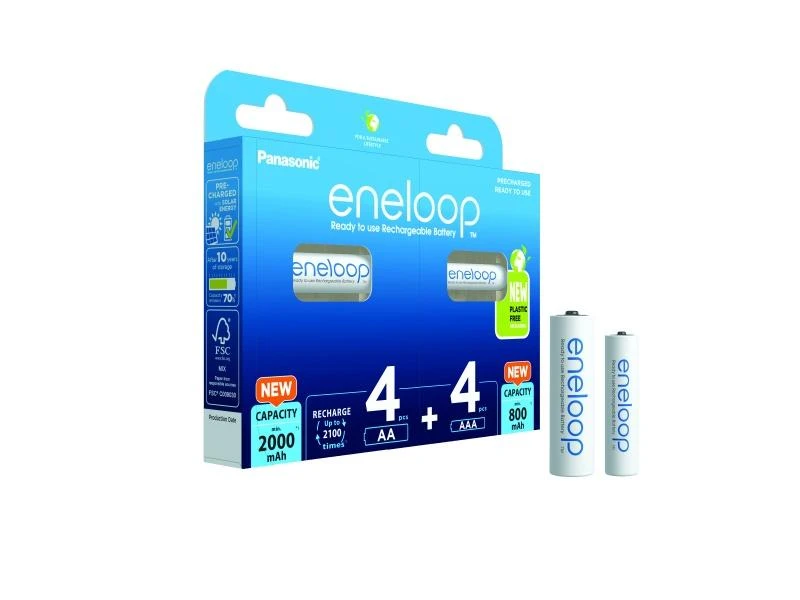 Panasonic Eneloop baterijų rinkinys 4xAA ir 4xAAA