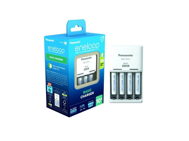 Kroviklis Panasonic ENELOOP K-KJ51MCD04E, 10 val; +(4xAAA)