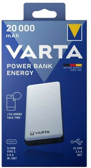 Varta Power bank Energy 20000mAh 57978 išorinė baterija (powerbank)