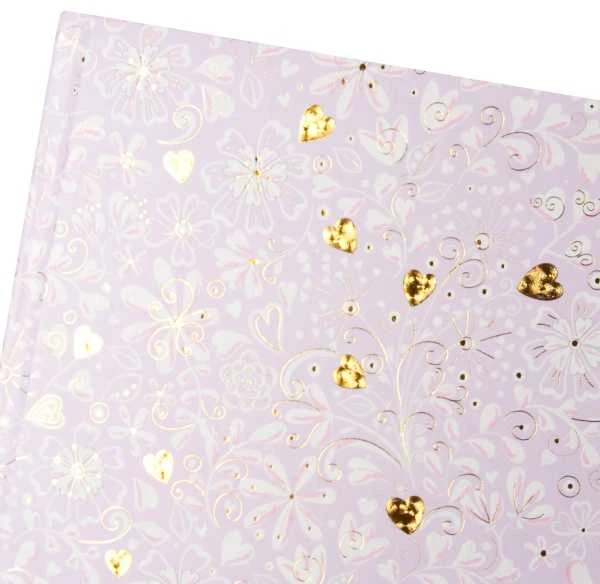 Svečių-užrašų knyga GOLDBUCH 77036 Finamente lilac 100psl 25x20| balti lapai [V]