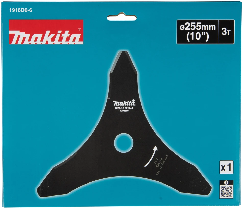 Makita 3-ašmenų krūmapjovės peilis, 257x25,4MM 1916D0-6