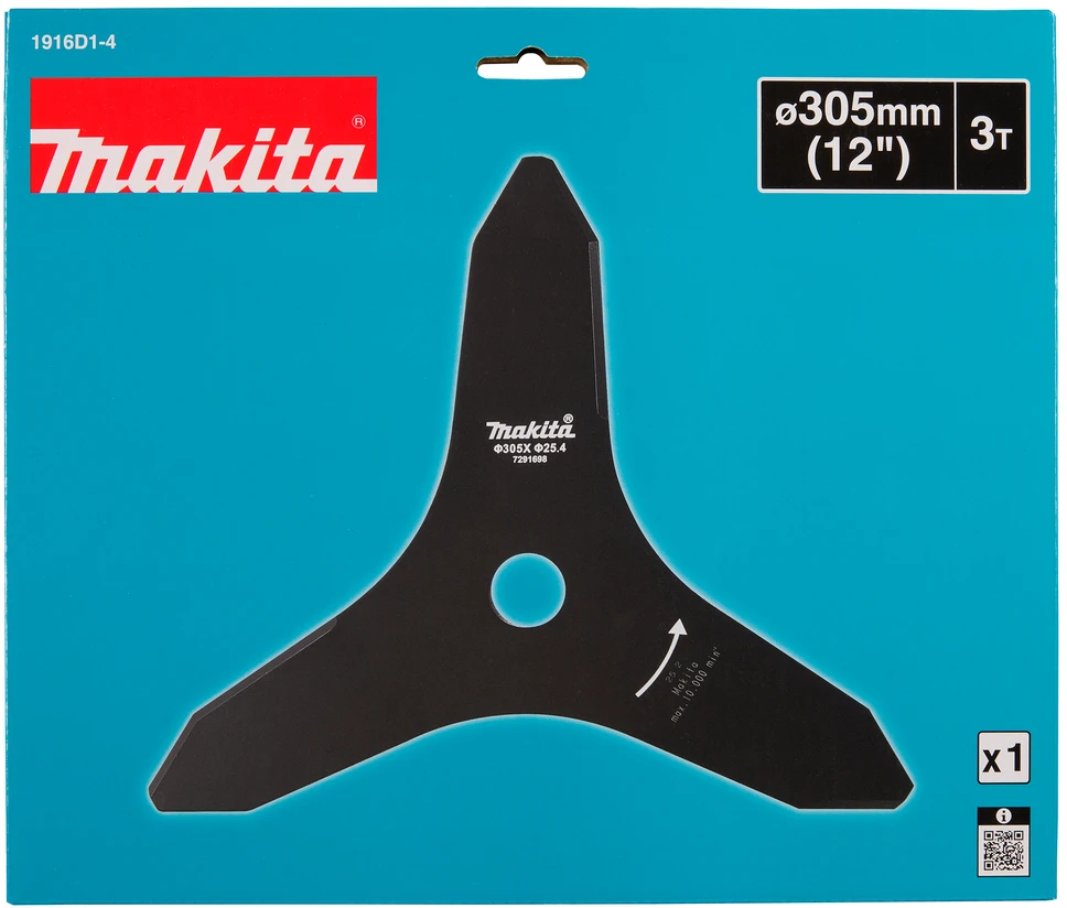 Makita 3-ašmenų krūmapjovės peilis, 305x25,4MM 1916D1-4