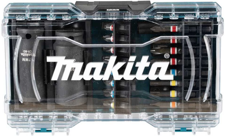 Grąžtas Makita 30 vnt. antgalių rinkiniai vitrininėje dėžėje E-07060