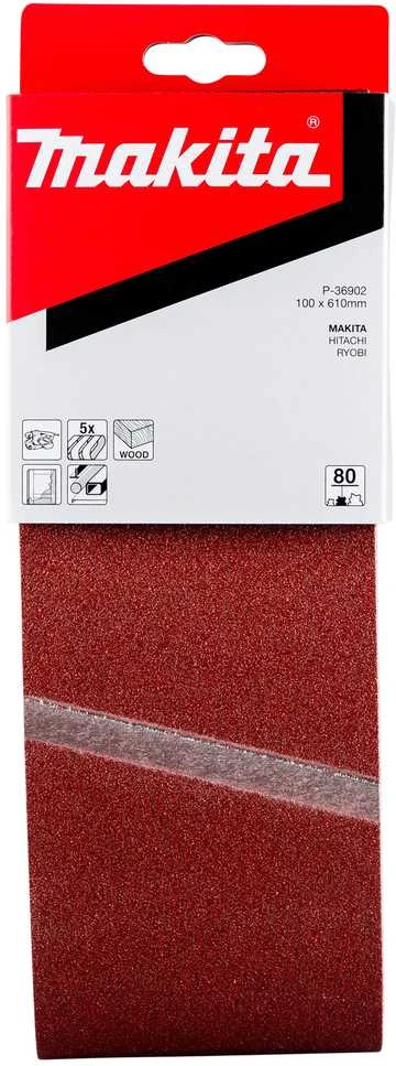 Makita Šlifavimo juosta 100x610 K80(5Vnt.) 9403 9404 P-36902