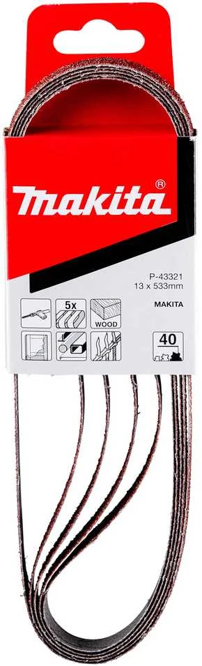 Makita Šlifavimo juosta 13X533 K40 (5Vnt.) 9032 P-43321