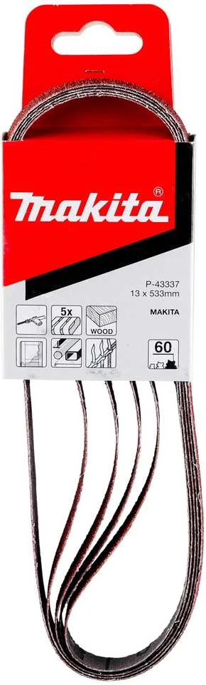 Makita Šlifavimo juosta 13X533 K60 (5Vnt.) 9032 P-43337