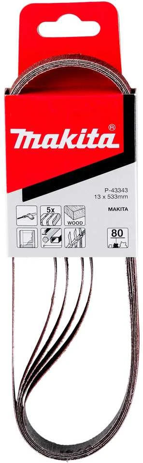 Makita Šlifavimo juosta 13X533 K80 (5Vnt.) 9032 P-43343