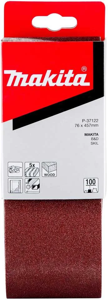 Makita Šlifavimo juosta 76x457 K100(5Vnt.) 9910 9911 P-37122