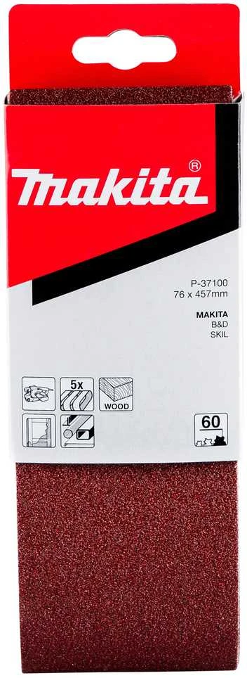 Makita Šlifavimo juosta 76x457 K60(5Vnt.) 9910 9911 P-37100