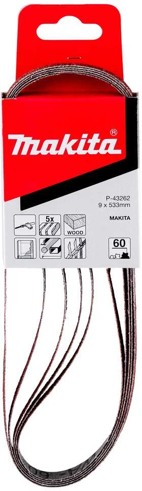 Makita Šlifavimo juosta 9X533 K60 (5Vnt.) 9032 P-43262