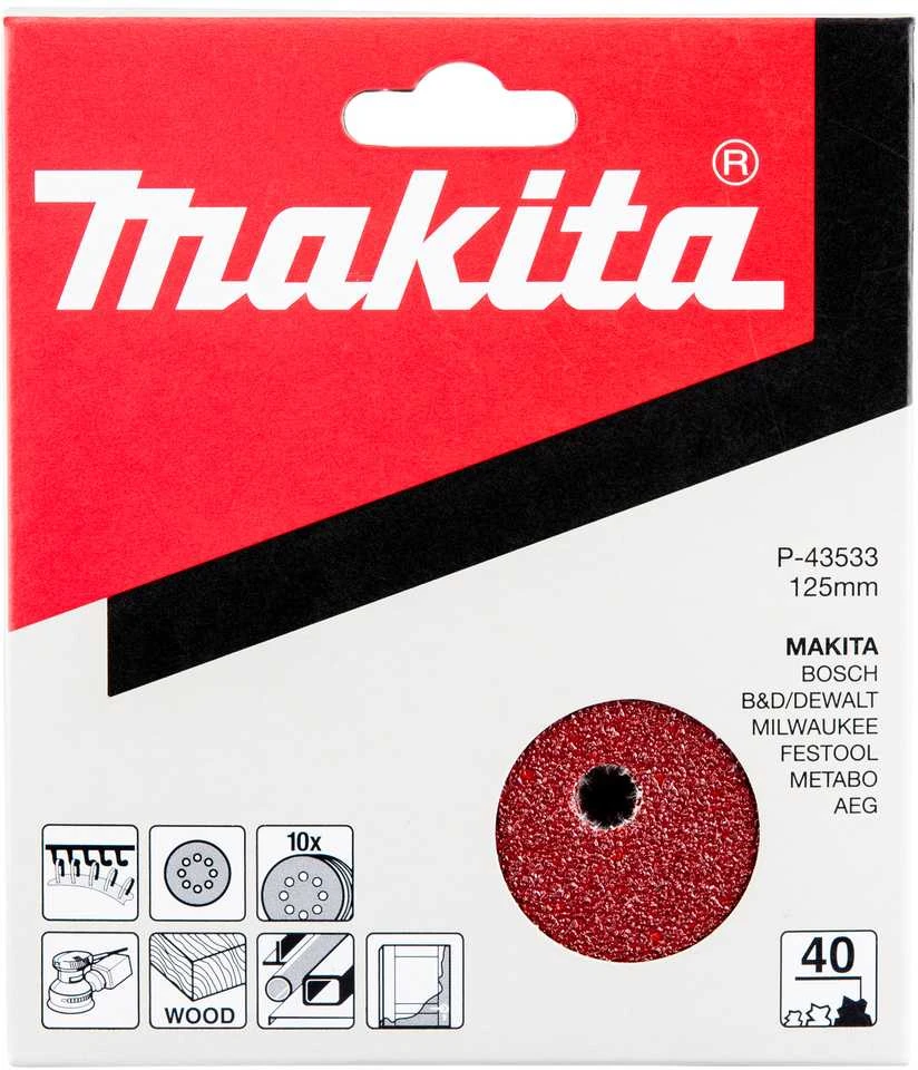 Makita Šlifavimo popierius 125MM K40 (10Vnt.) BO5021 P-43533