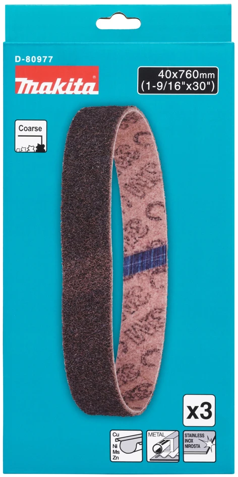 Makita Abrazyvinė neaustinė juosta 40x760 mm, grubi, 3 vnt. D-80977