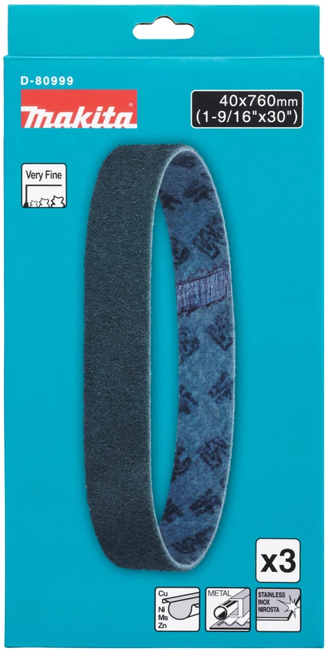Makita Abrazyvinė neaustinė juosta 40x760 mm, švelni, 3 vnt. D-80999