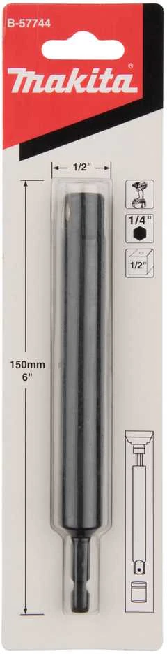 Makita Adapteris 1/4" - 1/2" smūginiams suktuvams 150MM B-57744