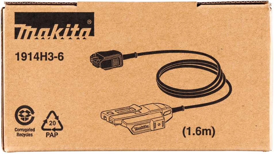 Makita Akumuliatoriaus adapteris, 1,6m, 1914H3-6 (BO001CG, BO002CG, BO003CG, BO004CG, BO005CG, BO006CG, BO007CG)