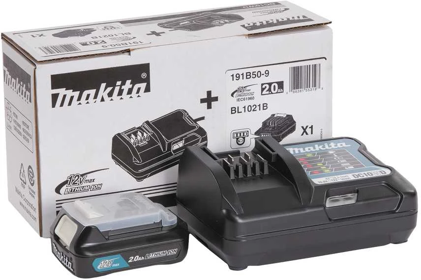 Makita 12V akumuliatorius su krovikliu ir dėže