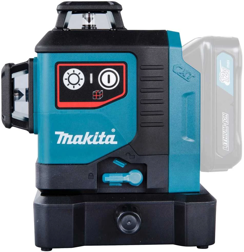 Makita Akumuliatorinis 360° CXT® lazerinis nivelyras SK700D 12Vmax • Raudono spindulio • 25 m