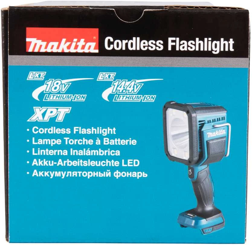Makita Akumuliatorinis LED prožektorius DML812 14,4V / 18V LXT® • 1250 lm • komplektuojamas be akumuliatoriaus ir kroviklio.