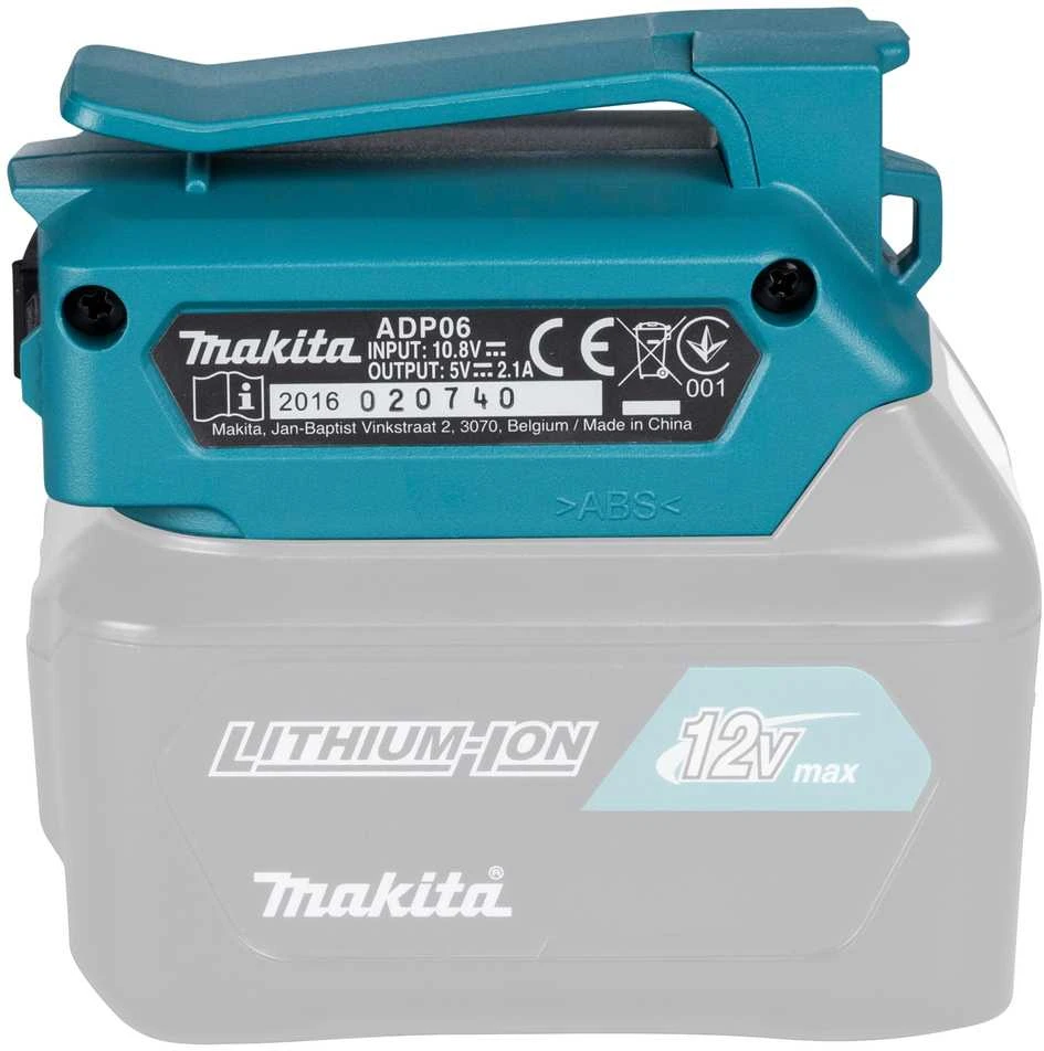 Makita Akumuliatorių adapteris 10,8V→USB ADP06 Li-ion • 12V max
