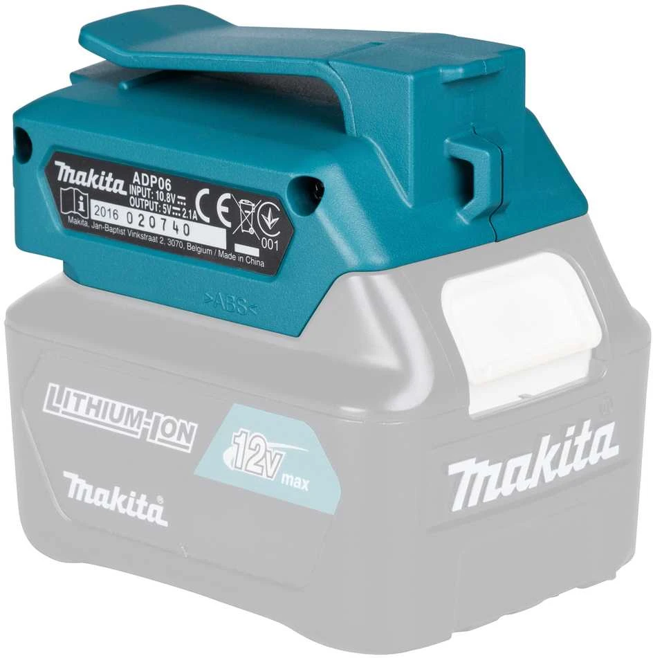 Makita Akumuliatorių adapteris 10,8V→USB ADP06 Li-ion • 12V max