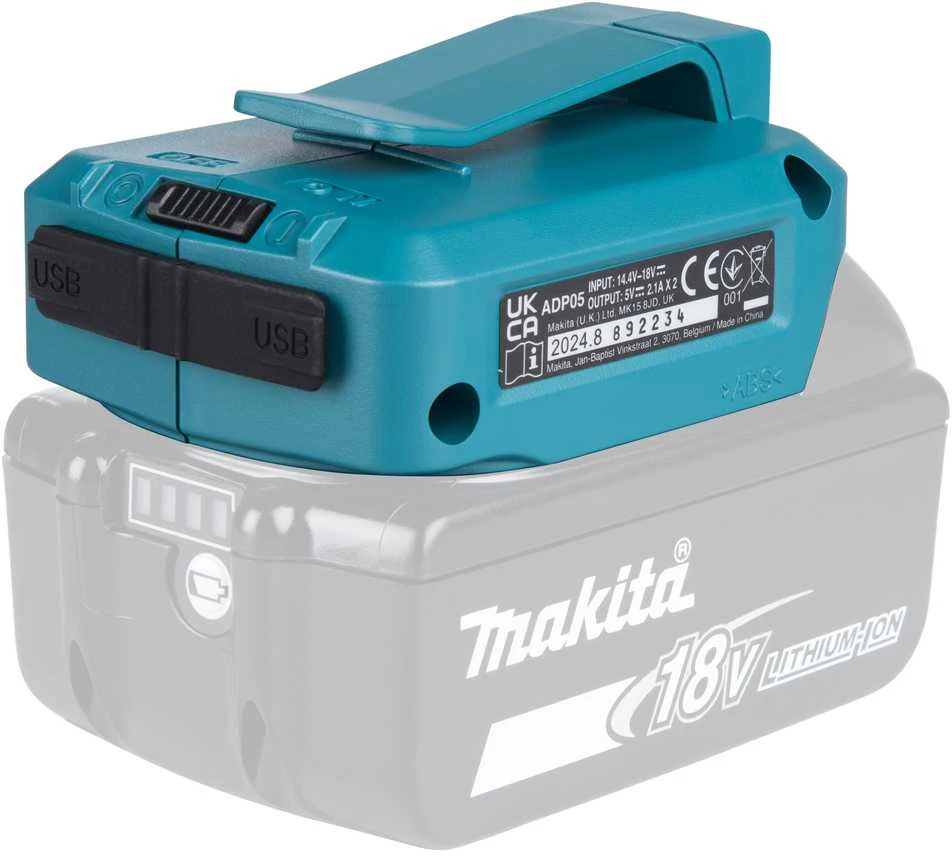 Makita Akumuliatorių adapteris 18V -> USB (2X) ADP05