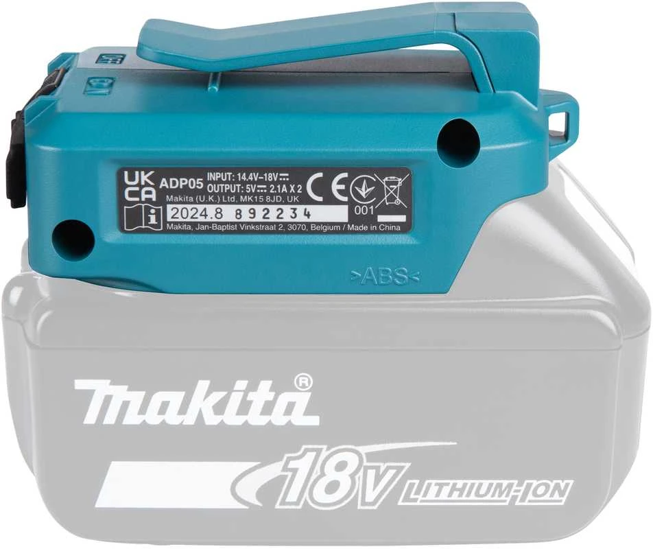 Makita Akumuliatorių adapteris 18V -> USB (2X) ADP05