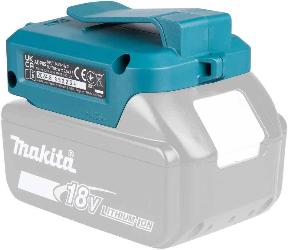 Makita Akumuliatorių adapteris 18V -> USB (2X) ADP05