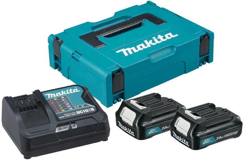 Makita Akumuliatorių ir kroviklio komplektas CXT® 197658-5 12Vmax • BL1021B x2 • DC10SB • CXT®