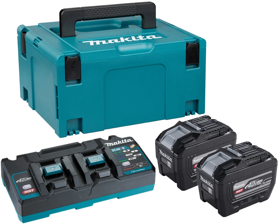 Makita Akumuliatorių ir kroviklio komplektas XGT®, 40Vmax PSKGPE2J XGT® • 40Vmax • 2vnt 8.0Ah • DC40RB