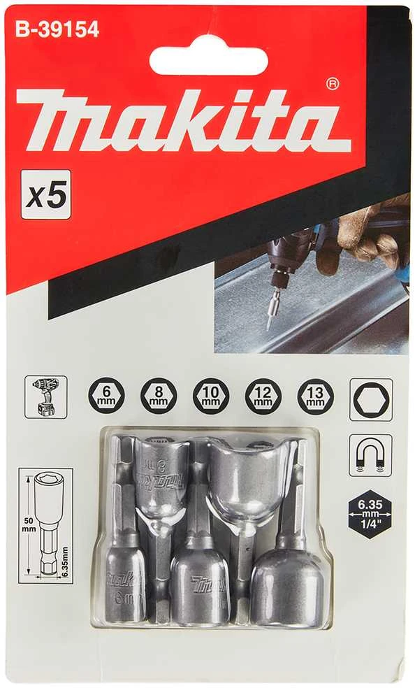 Makita Antgalis 1/4" (6,8,10,12,13) X50MM,( 5 vnt.) B-39154