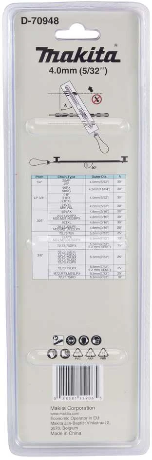 Makita Apvali dildė 4,0 mm su kreipikliu ir rankena D-70948