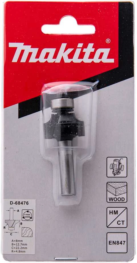 Makita Apvalinimo freza 22,2x12,7 mm/ 55,0mm, 8mm Kotelio skersmuo D-68476