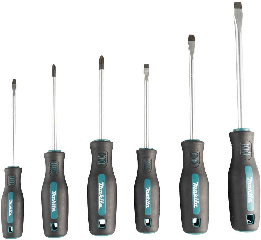 Makita Atsuktuvų rinkinys 6 vnt, PH1x100, PH2x100, SL4.0x100, SL5.5x100, SL6.5x125, SL8.0x150 E-13518