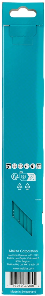 Makita Bi-Metal tiesinio pjūklo pjūkleliai metalui, 305 mm (10+12+14 TPI), 5 vnt. E-26303 Ašmenys skirti šioms medžiagoms: plienas, nerūdijantis plienas