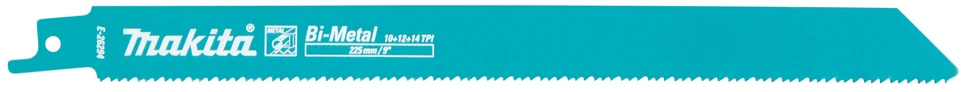 Makita Bi-Metal tiesinio pjūklo pjūkleliai metalui, 225 mm (10+12+14 TPI), 5 vnt. E-26294 Ašmenys skirti šioms medžiagoms: plienas, nerūdijantis plienas