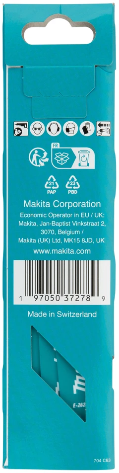 Makita Bi-Metal tiesinio pjūklo pjūkleliai metalui, 152 mm (10+12+14 TPI), 5 vnt E-26288 Ašmenys skirti šioms medžiagoms: plienas, nerūdijantis plienas