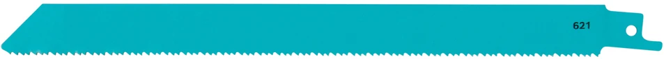 Makita Bi-Metal tiesinio pjūklo pjūkleliai metalui, 225 mm (10+12+14 TPI), 5 vnt. E-26294 Ašmenys skirti šioms medžiagoms: plienas, nerūdijantis plienas