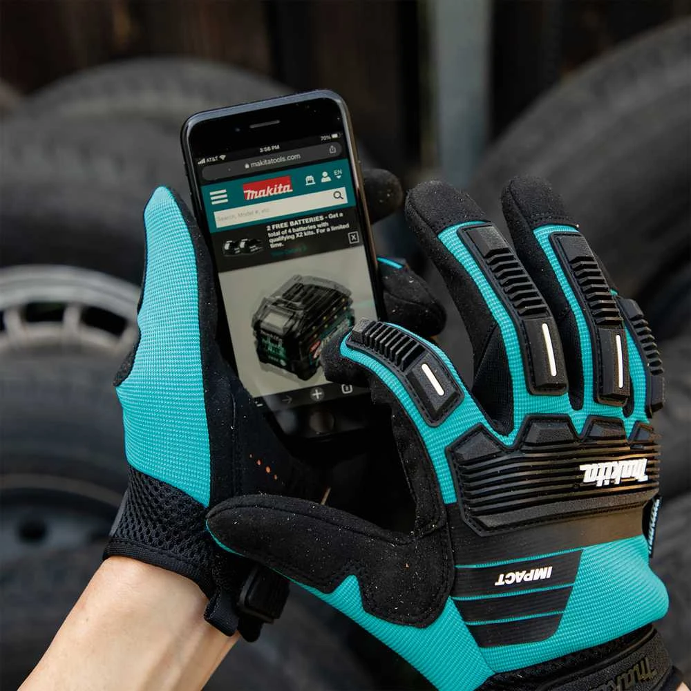 Makita D30 SMŪGIAMS ATSPARIOS PIRŠTINĖS, XL P-84589 Delnų sritis apsaugota su D30 medžiaga