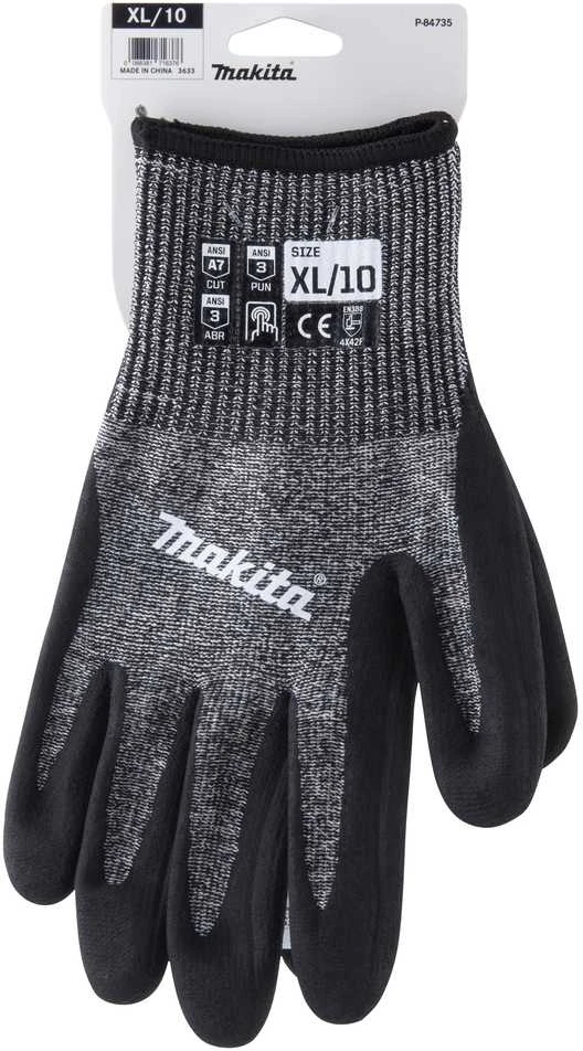 Makita DARBINĖS PIRŠTINĖS, ATSPARIOS ĮPJOVIMAMS, XL P-84735