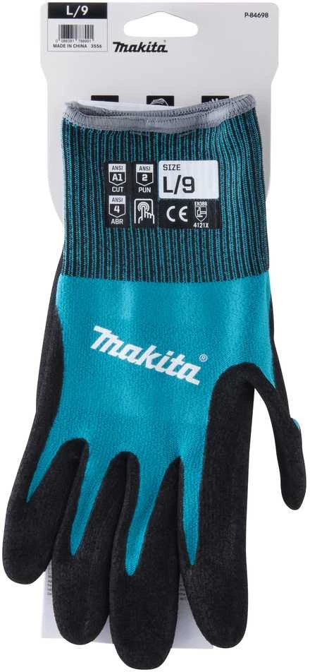 Makita Darbinės pirštinės, dengtos nitrilo danga, L P-84698