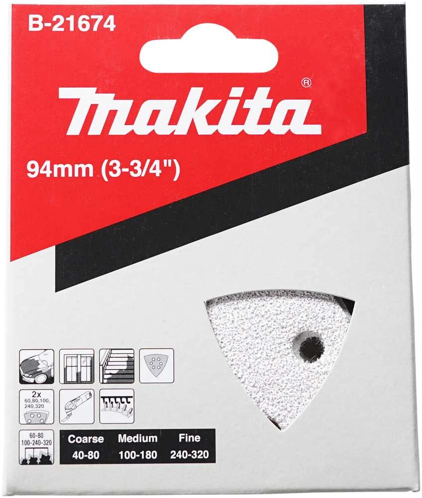 Makita Dažams K60, 80, 100, 240, 320, (kiekvieno 2 vnt.) B-21674