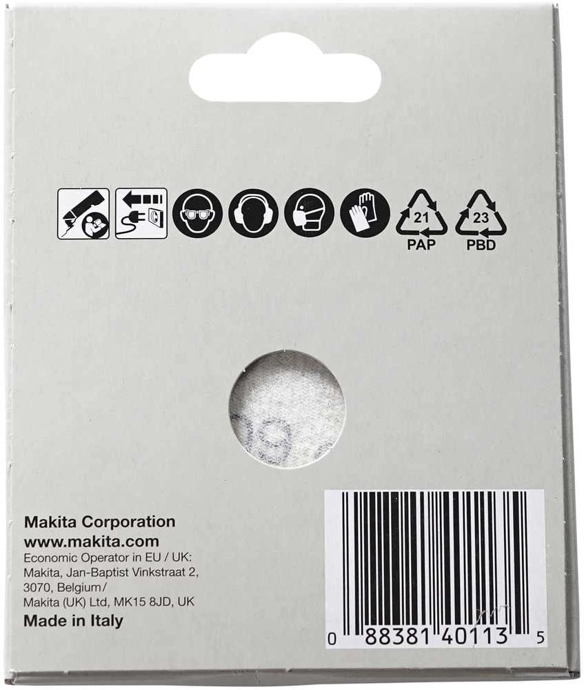 Makita Dažams K60, 80, 100, 240, 320, (kiekvieno 2 vnt.) B-21674