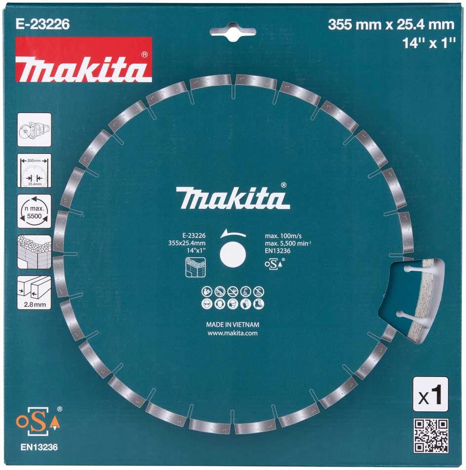 Makita Deimantinis diskas betono pjovimui (šlapiam/sausam pjovimui) 355mm E-23226