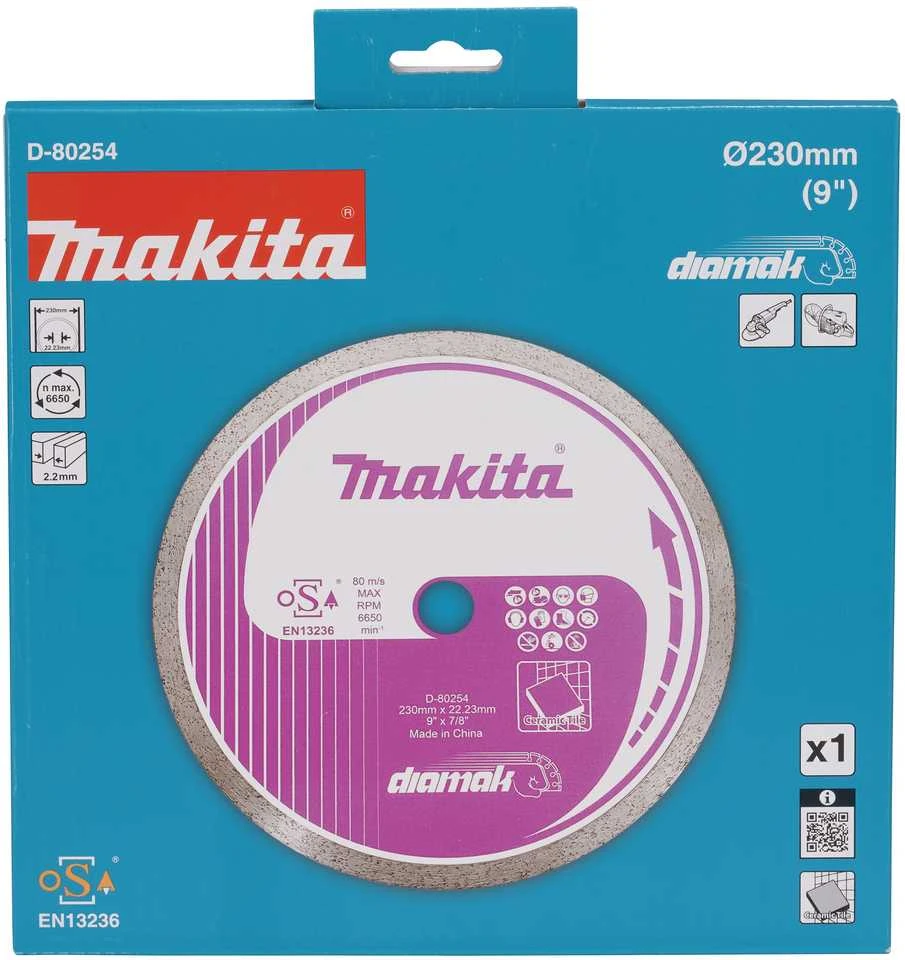 Makita Deimantinis pjovimo diskas, ø230 mm, skirtas keraminėms plytelėms pjauti D-80254