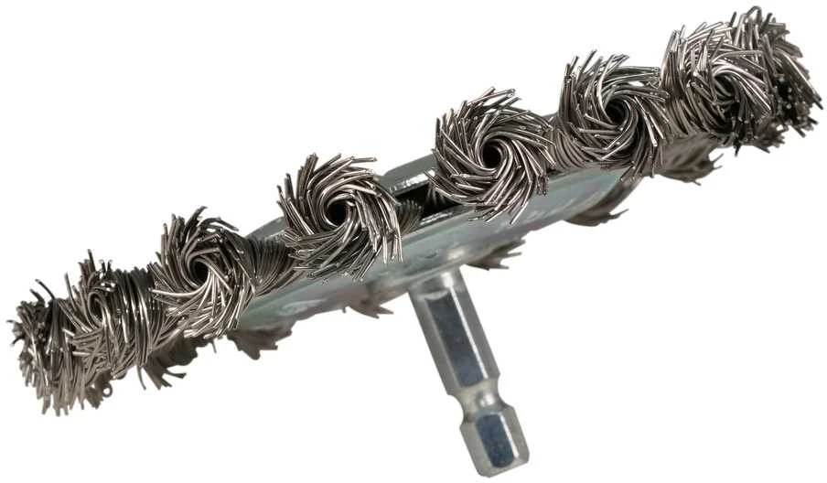 Makita Disko formos 100mm, su 1/4'' šešiakampiu antgaliu, Nerūdijantis plienas (Sukta viela) D-76722