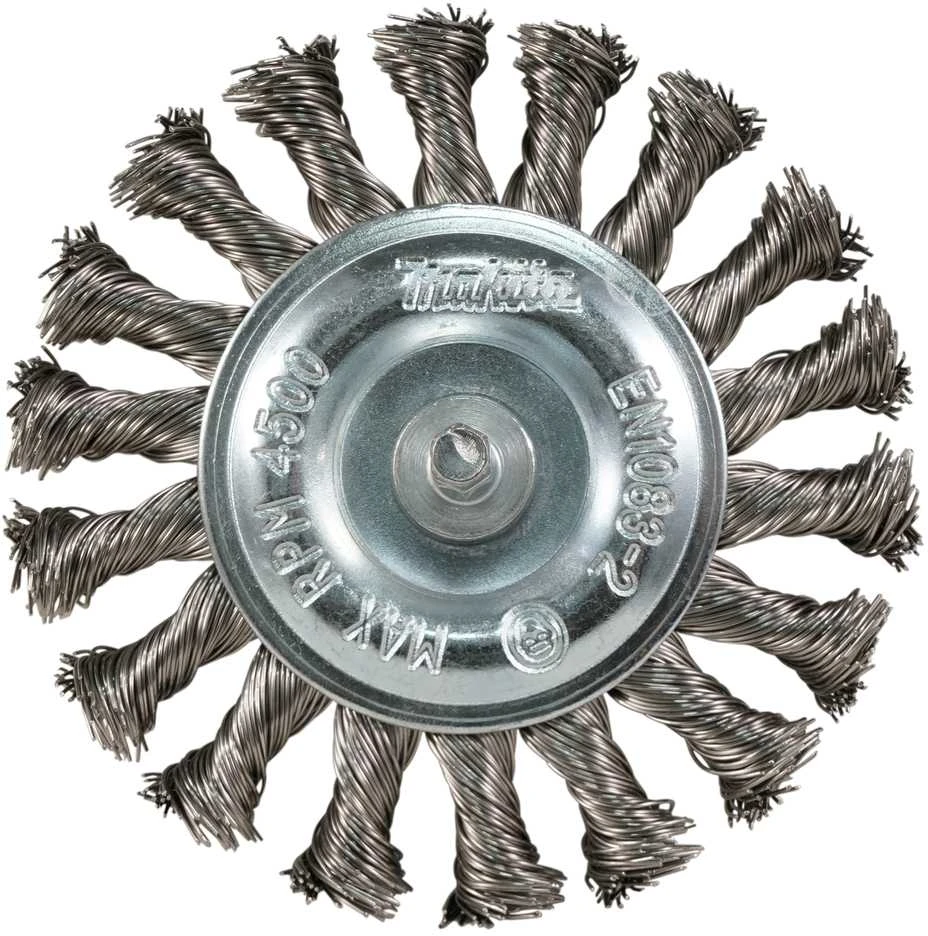 Makita Disko formos 100mm, su 1/4'' šešiakampiu antgaliu, Nerūdijantis plienas (Sukta viela) D-76722