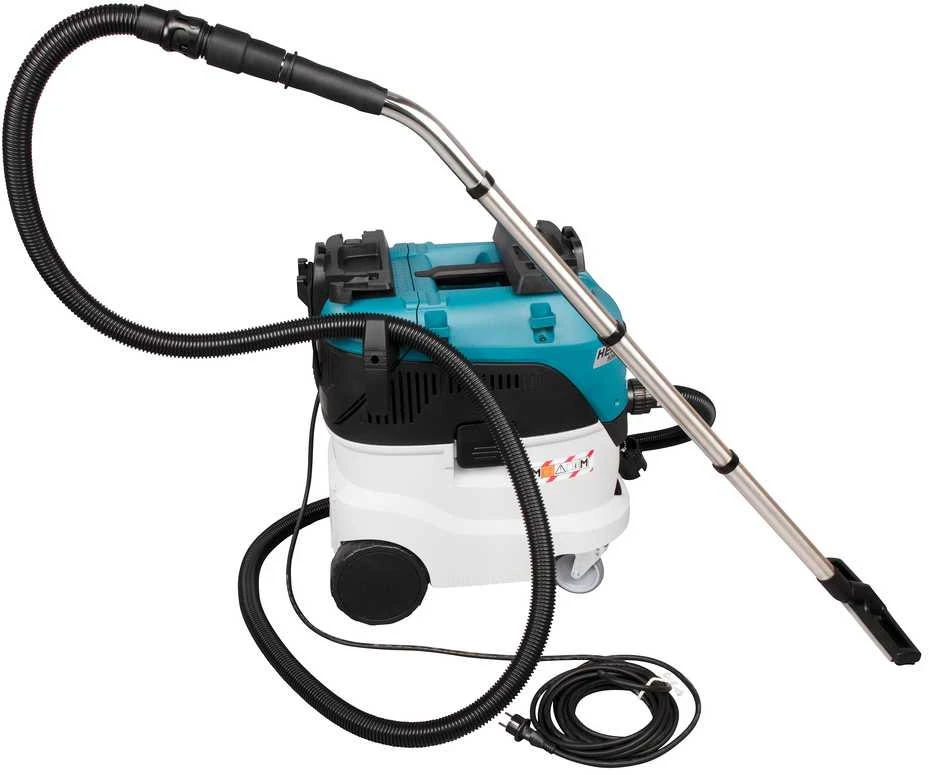 Makita dulkių siurblys (šlapiai/sausai) VC4210M, 1200 W, 42 l, 250mbar, darbo prietaiso įjungimas iki 2400 W